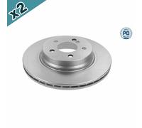 2x MEYLE 015 523 0033/PD Brake Disc Rear Fits Mercedes-Benz C-Class E-Class