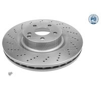 2X Meyle 083 521 0019/PD Front Brake Disc Perforated Vented 344mm Fits Mercedes