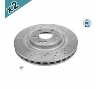 2x Brake disc Front Axle perforated/vented 083 521 0021/PD MEYLE