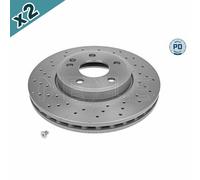 2x MEYLE 083 521 0022/PD Brake Disc Front Fits Mercedes-Benz A-Class B-Class CLA