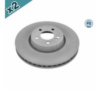 2x MEYLE 083 521 1007/PD Brake Disc Front Fits Mercedes-Benz C-Class CLS E-Class
