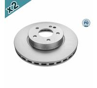 2x MEYLE 083 521 2059/PD Brake Disc Front Fits Mercedes-Benz Marco Polo V-Class
