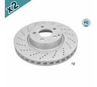2x MEYLE 083 521 2103/PD Brake Disc Front Fits Mercedes-Benz C-Class E-Class