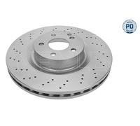2X Meyle 083 521 2111/PD Front Brake Disc Perforated 350mm Fits Mercedes E-Class