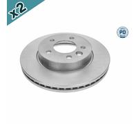 MEYLE Brake Disc 115 521 0026/PD Front Vented 303mm Outer Diameter for VW - 2x