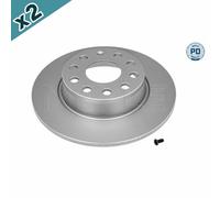 2x MEYLE 115 523 0012/PD Brake Disc Rear Fits Audi A1 A3 Q2 TT Cupra Seat Skoda