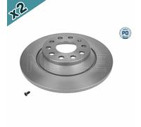 2x MEYLE 115 523 0013/PD Brake Disc Rear Fits Audi A3 Q3 TT Seat Alhambra Skoda