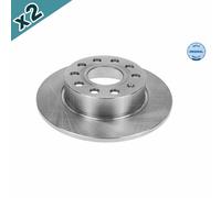 2x MEYLE 115 523 0018 Brake Disc Rear 255mm Outer Ø Fits Audi Seat Skoda VW