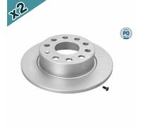 Meyle Brake Disc 115 523 0018/PD - Rear Pair 253x10mm - Fits Audi A3, Seat Altea, Altea XL, Skoda