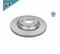 2x MEYLE 115 523 0026/PD Brake Disc Rear Fits Audi A3 Q2 Q3 TT Cupra Seat Skoda