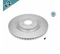 2x MEYLE 115 523 0035/PD Brake Disc Rear 330mm Outer Ø Fits Audi Porsche VW