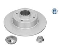 2X Meyle 16-15 523 4114/PD Rear Brake Disc Solid 240mm Fits Renault Clio Megane