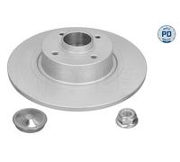2X Meyle 16-15 523 4115/PD Rear Brake Disc Solid 270mm Fits Renault Grand Scénic