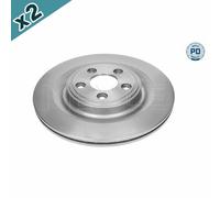 2x MEYLE 18-15 523 0008/PD Brake Disc Rear 326mm ⌀ For Jaguar S-Type XF XJ XK