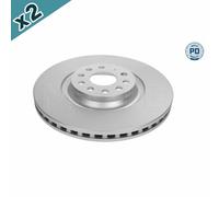 2x MEYLE 183 521 0008/PD Brake Disc Front Fits Audi A3 Q2 Q3 TT Cupra Seat