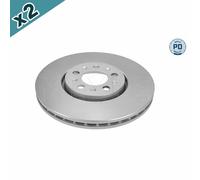 2x MEYLE 183 521 1051/PD Brake Disc Front Fits Audi A1 A3 Seat Cordoba Skoda VW