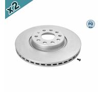 2x MEYLE 183 521 1094/PD Brake Disc Front Fits Audi A1 A3 Q2 Q3 Cupra Seat