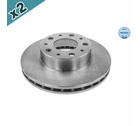 2x MEYLE 215 521 0029 Brake Disc Front Fits Citroen Fiat Opel Peugeot Vauxhall