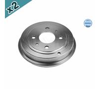 2x MEYLE 215 523 0017 Brake Drum Rear Fits Fiat 500 500 / 595 / 695 Ford Ka