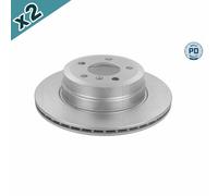 2x MEYLE 315 523 0024/PD Brake Disc Rear Vented 320mm Outer Diameter Fits BMW