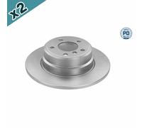 2x MEYLE 315 523 0042/PD Brake Disc Rear Solid 324mm Outer Diameter Fits BMW X5