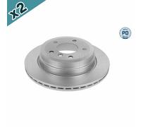 2x MEYLE 315 523 0050/PD Brake Disc Rear Vented Fits BMW 1 Series 3 Series X1