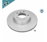 2x MEYLE 383 521 0003/PD Brake Disc Front Fits BMW 1 Series 2 Series 3 Series X1