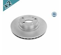 2x MEYLE 383 521 0012/PD Brake Disc Front Vented 328mm Outer Diameter For BMW