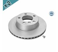 2x MEYLE 383 521 0013/PD Brake Disc Front Vented Fits BMW 1 Series 2 Series