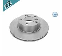 2x MEYLE 383 521 0014/PD Brake Disc Front Vented Fits BMW 1 Series 3 Series