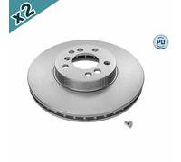 2x MEYLE 383 521 0019/PD Brake Disc Front Vented 332mm Outer Diameter For BMW