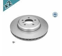 2x Meyle Pd Front Vented Brake Discs Pair For Bmw 5 6 7 Series