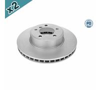 2x MEYLE 383 521 3060/PD Brake Disc Front 324mm ⌀ Fits BMW 5 Series 6 Series