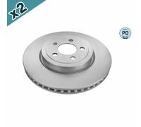 2x MEYLE 44-15 521 0016/PD Brake Disc Front Fits Chrysler 300C Lancia Thema