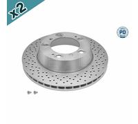 2x MEYLE 483 523 0005/PD Brake Disc Rear Vented Fits Porsche Boxster Cayman