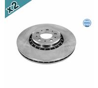 2x MEYLE 515 521 5025 Brake Disc Front Vented 336mm Outer Diameter Fits Volvo