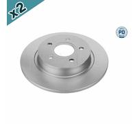 2x MEYLE 515 523 0008/PD Brake Disc Rear Fits Ford C-Max Focus Focus C-Max Volvo