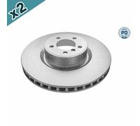 2x MEYLE 53-15 521 0011/PD Brake Disc Front Vented Fits Land Rover Range Rover