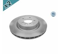 2x MEYLE 53-83 521 0005/PD Brake Disc Front 360mm Outer Diameter Fits Land Rover