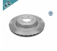 2x MEYLE 53-83 521 0005/PD Brake Disc Front 360mm Outer Diameter Fits Land Rover