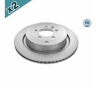 2x MEYLE 53-83 523 0002/PD Brake Disc Rear Vented Fits Land Rover Discovery