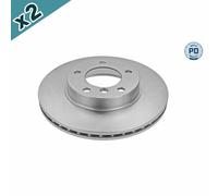 2x MEYLE Brake Disc Front Vented 286mm Outer Diameter Fits BMW 3 Series Z3 Z4