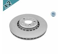Front Brake Disc Pair Set Fits Volvo XC90 1 Premium MEYLE 583 521 5025/PD