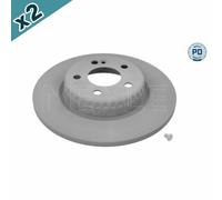 2x MEYLE Brake Disc Rear Solid 300mm Outer Diameter Fits Mercedes-Benz C-Class
