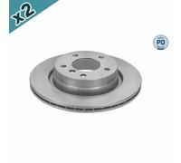 2x MEYLE Brake Disc Rear Vented 294mm Outer ⌀ With Bolts/Screws For BMW 3 Series