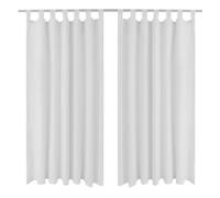 2x Micro-Satin Curtains with Loops Window Drapes Multi Sizes/Colours vidaXL