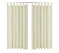 2x Micro-Satin Curtains with Loops Window Drapes Multi Sizes/Colours vidaXL