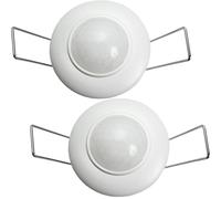 2x Mini Adjustable PIR Occupancy Sensor Auto Timer Reset Ceiling Light Switch