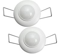 2x Mini Adjustable PIR Occupancy Sensor Auto Timer Reset Ceiling Light Switch