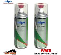 1 X Mipa 2K Klarlack Clear Gloss Lacquer Aerosol Spray Can 400ml